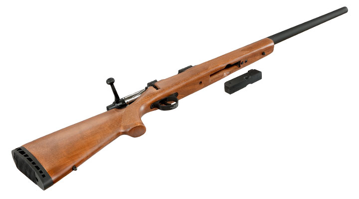 APS / EMG Barrett Fieldcraft Bolt Action Snipergewehr Springer 6mm BB Echtholz / schwarz Bild 5