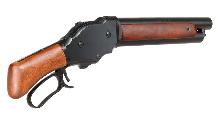 Golden Eagle M1887 Shorty Gas Lever Action mit Hlsenauswurf 6mm BB schwarz - Echtholz Version Bild 4