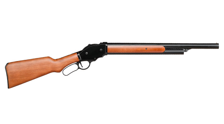 Golden Eagle M1887 Rifle Gas Lever Action mit Hlsenauswurf 6mm BB schwarz - Echtholz Version Bild 2