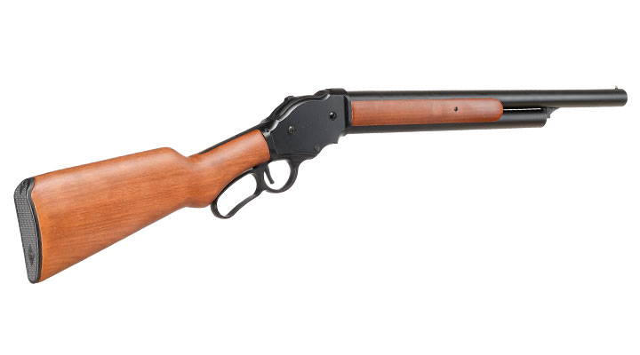 Golden Eagle M1887 Rifle Gas Lever Action mit Hlsenauswurf 6mm BB schwarz - Echtholz Version Bild 4