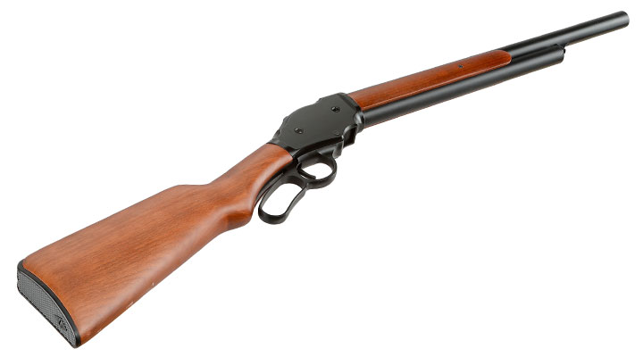 Golden Eagle M1887 Rifle Gas Lever Action mit Hlsenauswurf 6mm BB schwarz - Echtholz Version Bild 5