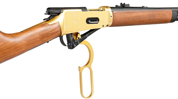 Double Bell M1894 Western Rifle mit Hlsenauswurf Vollmetall CO2 6mm BB gold - Echtholz-Version Bild 10