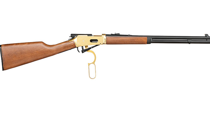 Double Bell M1894 Western Rifle mit Hlsenauswurf Vollmetall CO2 6mm BB gold - Echtholz-Version Bild 3