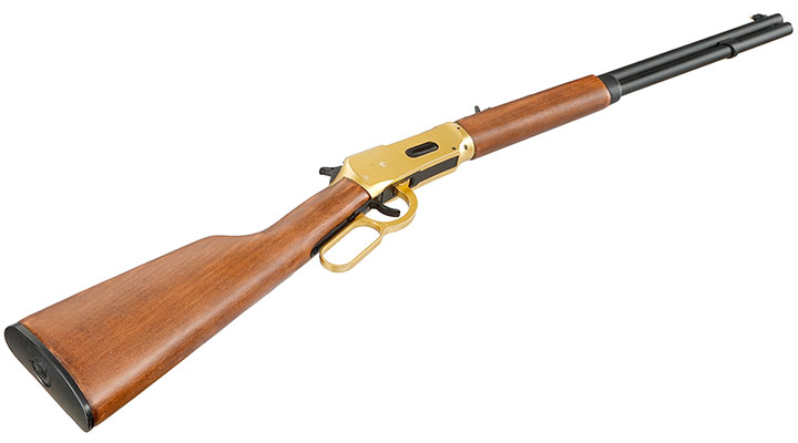 Double Bell M1894 Western Rifle mit Hlsenauswurf Vollmetall CO2 6mm BB gold - Echtholz-Version Bild 5