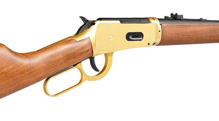 Double Bell M1894 Western Rifle mit Hlsenauswurf Vollmetall CO2 6mm BB gold - Echtholz-Version Bild 9