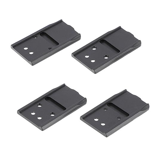 Umarex Red-Dot Adapterplatten 4er Set fr Walther PDP Compact GBB 4 Zoll Pistole schwarz