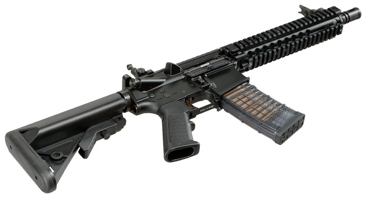 EMG / Cyma Daniel Defense MK18 MOD1 Vollmetall CGS T8-System Gas-Blow-Back 6mm BB schwarz Bild 4