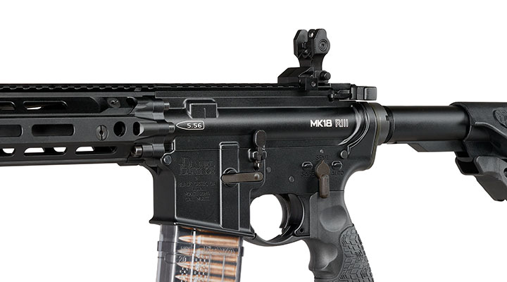 EMG / Cyma Daniel Defense MK18 RIII PDW Vollmetall CGS T8-System Gas-Blow-Back 6mm BB schwarz Bild 7