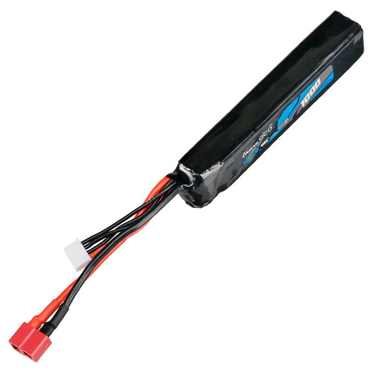 Gens Ace Airsoft LiPo LiHV Akku 11,4V 1000mAh 45C Stock-Tube Type m. T-Stecker Anschluss Bild 2
