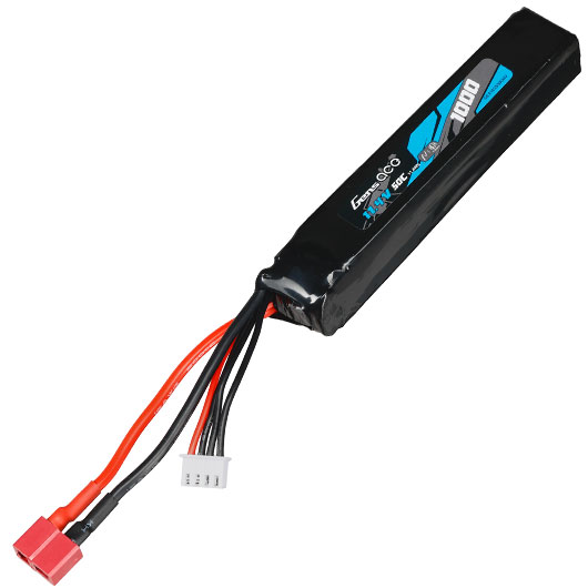 Gens Ace Airsoft LiPo LiHV Akku 11,4V 1000mAh 50C Stock-Tube Type m. T-Stecker Anschluss Bild 1