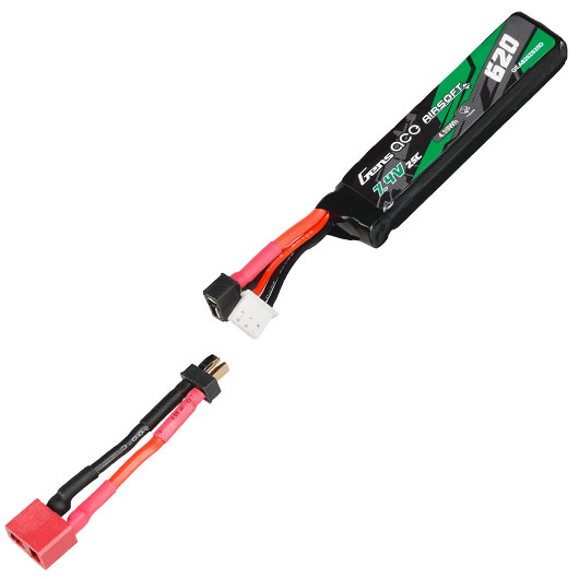 Gens Ace Airsoft LiPo Akku 7,4V 620mAh 25C / 80C Cyma AEP Type m. Mini T-Stecker Anschluss Bild 1