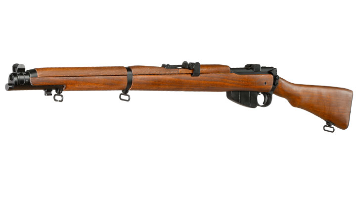 Double Bell Airsoft Lee-Enf. SMLE No.1 MK3 Bolt-Action Springer Gewehr mit Hlsenauswurf 6mm BB Echtholz-Version
