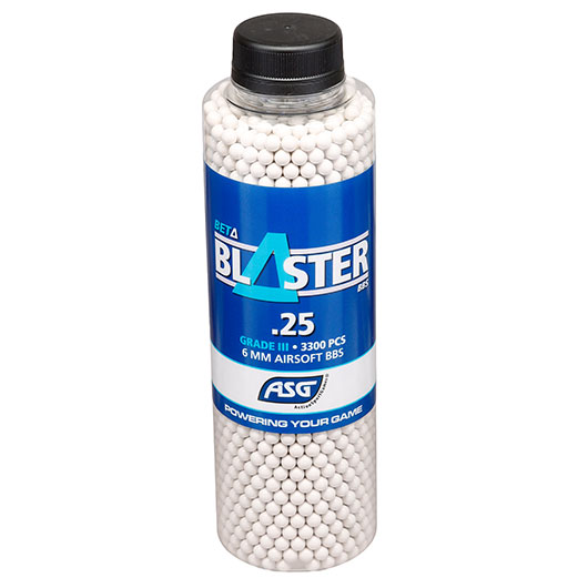 ASG Beta Blaster Grade III Precision BBs 0,25g 3.300er Flasche weiss Bild 2
