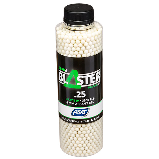 ASG Alpha Blaster Tracer Grade IV Precision BBs 0,25g 3.300er Flasche grn Bild 2