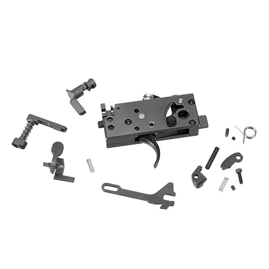 Guns Modify CNC Evo Aluminium Abzugseinheit mit Stahl Innenteile f. Tokyo Marui M4 MWS GBB Serie grau Bild 7