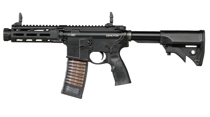 EMG / Cyma Daniel Defense DDM4 300BLK PDW Vollmetall CGS T8-System Gas-Blow-Back 6mm BB schwarz Bild 1