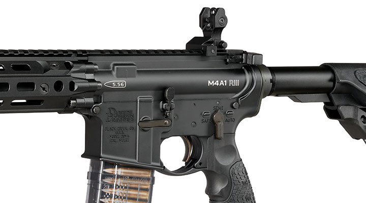 EMG / Cyma Daniel Defense M4A1 RIII Carbine Vollmetall CGS T8-System Gas-Blow-Back 6mm BB schwarz Bild 7