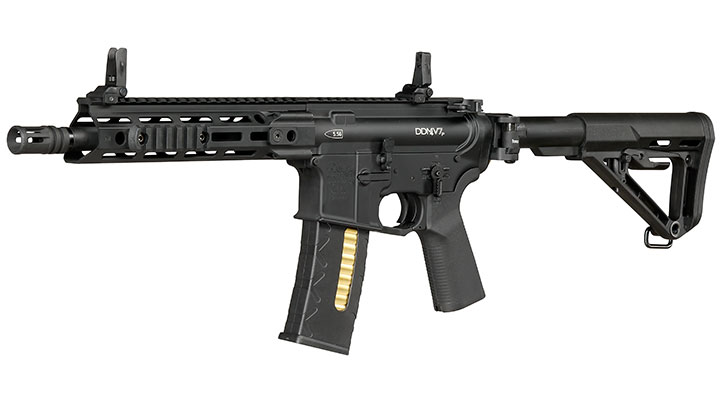 APS / EMG Daniel Defense DDM4 V7P Pistol Vollmetall GBox GBB 6mm BB schwarz