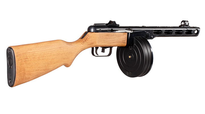 VFC PPSH-41 Vollmetall Echtholz Gas-Blow-Back 6mm BB schwarz Bild 3