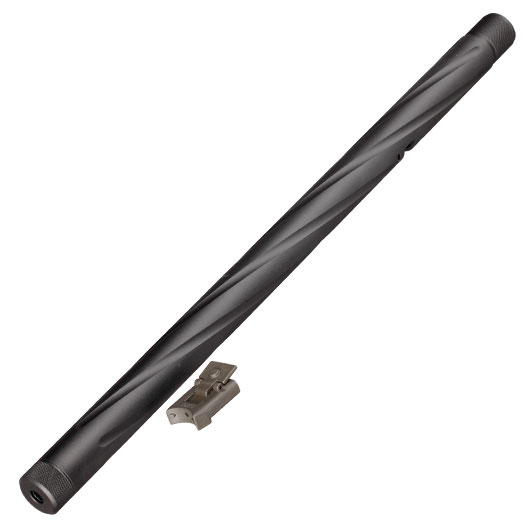 Action Army Aluminium Twisted Bull Barrel Auenlauf Set Short f. Maruzen Type 96 Gewehre schwarz