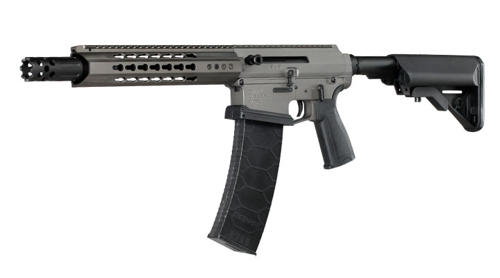 Double Bell / TTI / Genesis Arms JW4 Dracarys Gen-12 Shotgun Professional Line Vollmetall S-AEG 6mm BB grau