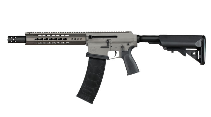 Double Bell / TTI / Genesis Arms JW4 Dracarys Gen-12 Shotgun Professional Line Vollmetall S-AEG 6mm BB grau Bild 1