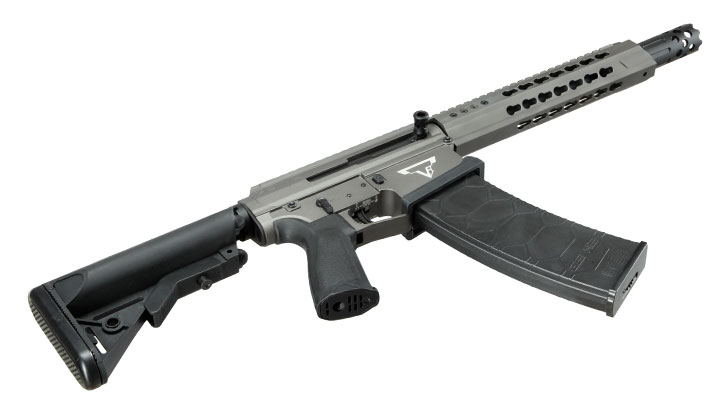 Double Bell / TTI / Genesis Arms JW4 Dracarys Gen-12 Shotgun Professional Line Vollmetall S-AEG 6mm BB grau Bild 5