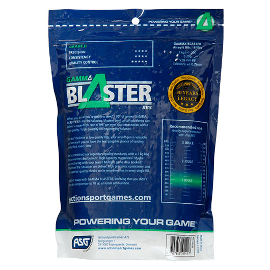 ASG Gamma Blaster Grade II BBs 0,20g 5.000er / 1kg Beutel weiss Bild 1