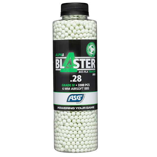 ASG Alpha Blaster BIO-PLA Tracer Grade IV Precision BBs 0,28g 3.300er Flasche grn