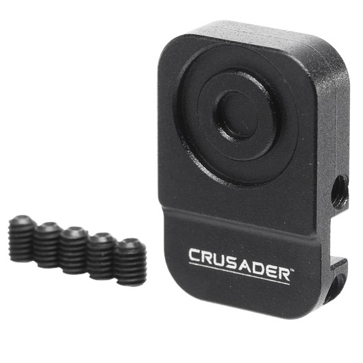 Crusader Aluminium Extended Bolt-Catch schwarz f. M4 / M16 GBB Gewehre