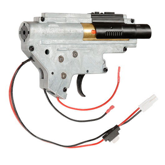 ICS M4 / M16 Gearbox komplett EBB-Version einteilig silber - Kabel hinten - MA-192 Bild 5