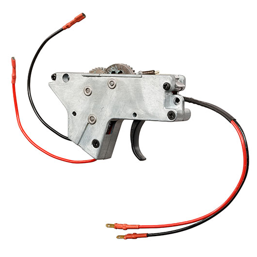 ICS M4 / M16 Split-Design Gearbox komplett EBB-Version unten silber - Kabel vorne - MA-194 Bild 1