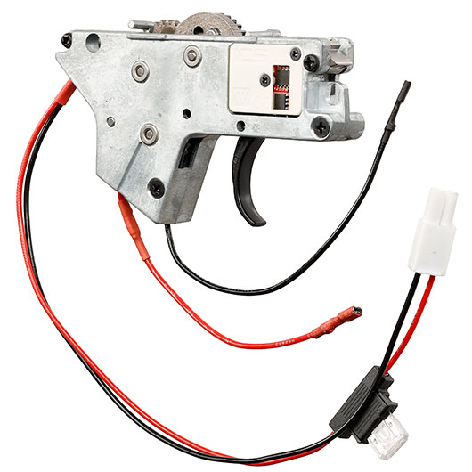 ICS M4 / M16 Split-Design Gearbox komplett mit SSS-Mosfet / Standard Trigger unten silber - Kabel hinten - MA-441 Bild 1