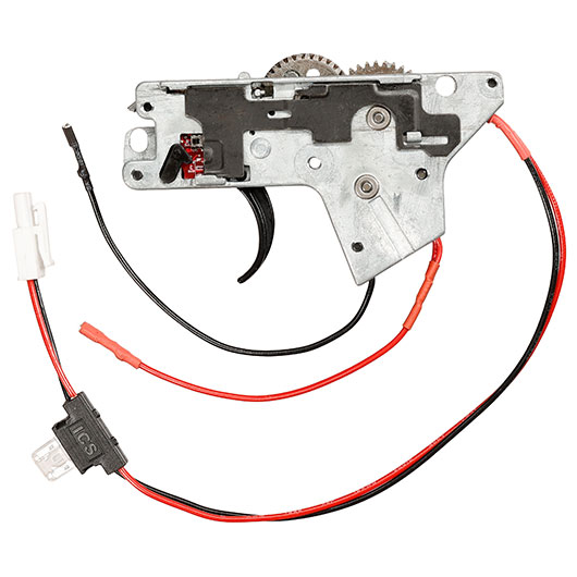 ICS M4 / M16 Split-Design Gearbox komplett mit SSS-Mosfet / Standard Trigger unten silber - Kabel hinten - MA-441 Bild 2