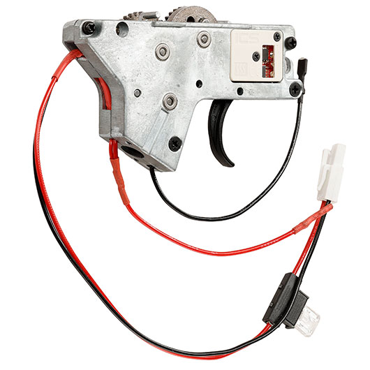 ICS M4 / M16 Split-Design Gearbox komplett mit SSS-Mosfet / Standard Trigger unten silber - Kabel hinten - MA-441 Bild 5