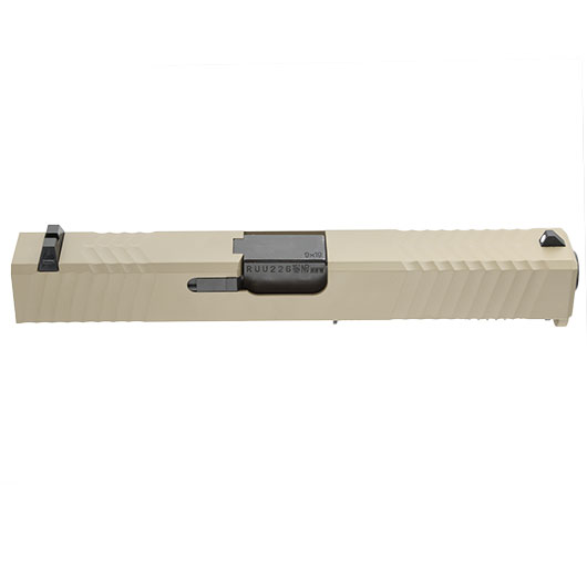 Socom Gear / RA-Tech ZEV Custom CNC Aluminum Schlitten Set f. Wei-ETech 17 GBB tan Bild 3