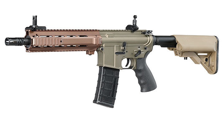 Double Bell L119A2 CQB Carbine Professional Line Vollmetall S-AEG 6mm BB Bronze-Tan