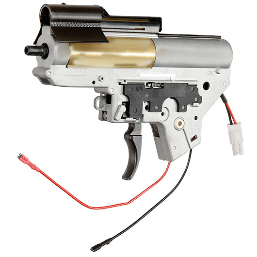 G&G TGM 8mm Complete Gearbox mit elektro-pneumatischem Blow-Back - Kabel hinten - grau