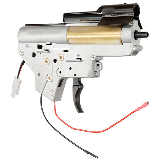 G&G TGM 8mm Complete Gearbox mit elektro-pneumatischem Blow-Back - Kabel hinten - grau Bild 1