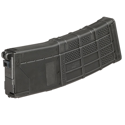EMG / Angry Gun Lancer Systems M4 L5-AWM Magazin Low-Cap 35 Schuss schwarz - Softairgas-Version - Version 2