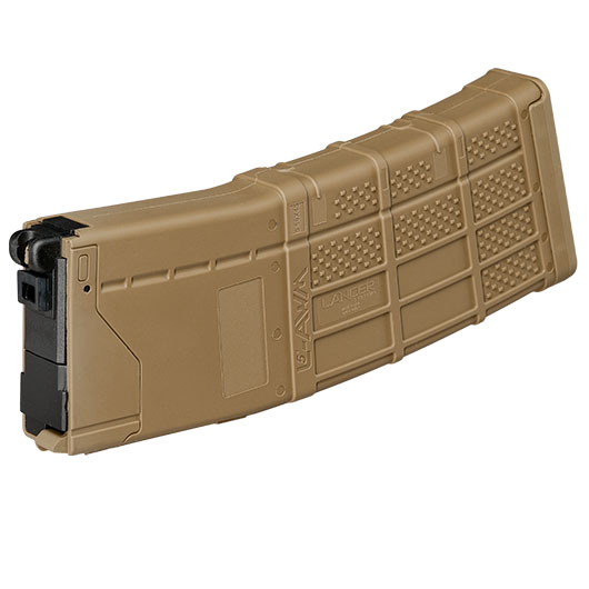 EMG / Angry Gun Lancer Systems M4 L5-AWM Magazin Low-Cap 35 Schuss FDE - Softairgas-Version - Version 2