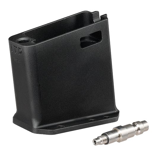 ITP Wei-ETech / AWC Trommelmagazin und HPA Adapter f. VFC M4 / M16 GBB Gewehre schwarz