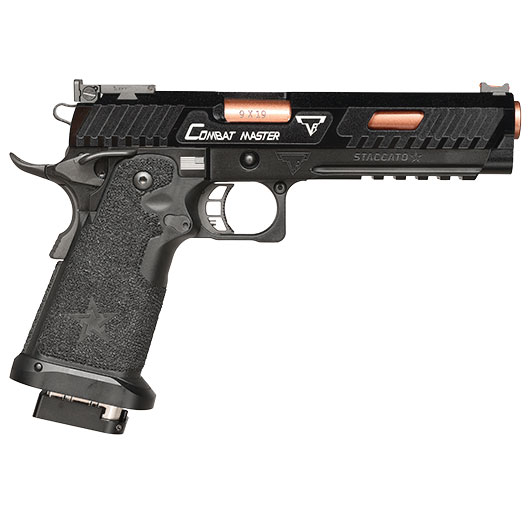 Army Armament TTI / Staccato 2011 Combat Master Vollmetall GBB 6mm BB schwarz - CNC-Version Bild 3