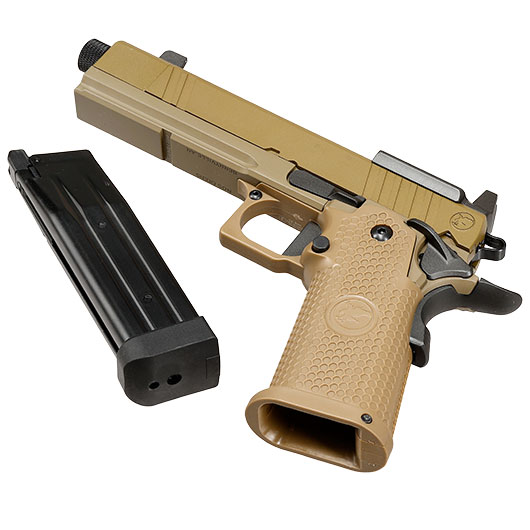 RWA Nighthawk Custom Sand Hawk Optic Ready Vollmetall GBB 6mm BB Dark Earth Bild 6