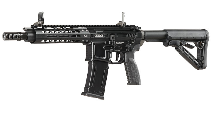 G&G M4 MGCR 556 7 Zoll Vollmetall GBB 6mm BB schwarz