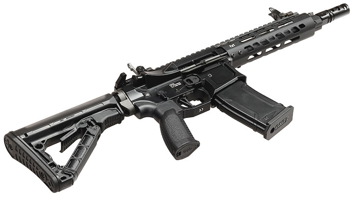 G&G M4 MGCR 556 7 Zoll Vollmetall GBB 6mm BB schwarz Bild 5