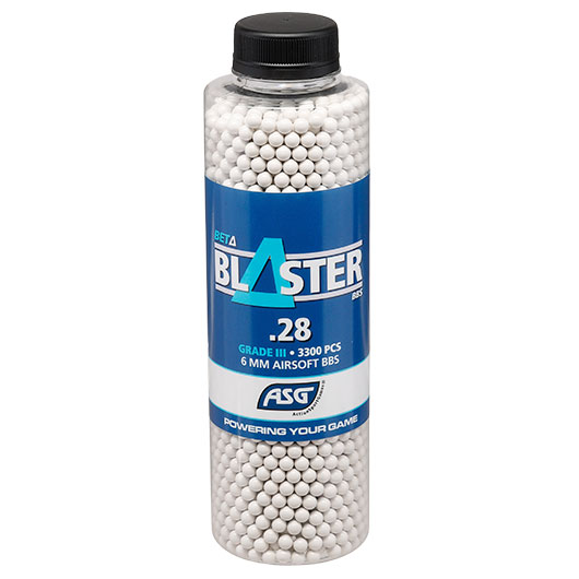 ASG Beta Blaster Grade III Precision BBs 0,28g 3.300er Flasche weiss Bild 2