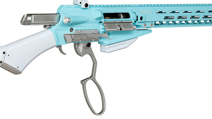 G&G LevAR 15 Zoll Rifle Gas Lever Action Vollmetall 6mm BB Macaron Blue Edition Bild 10