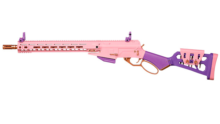 G&G LevAR 15 Zoll Rifle Gas Lever Action Vollmetall 6mm BB Pink-Gold Edition Bild 1