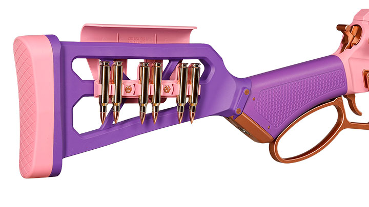 G&G LevAR 15 Zoll Rifle Gas Lever Action Vollmetall 6mm BB Pink-Gold Edition Bild 11